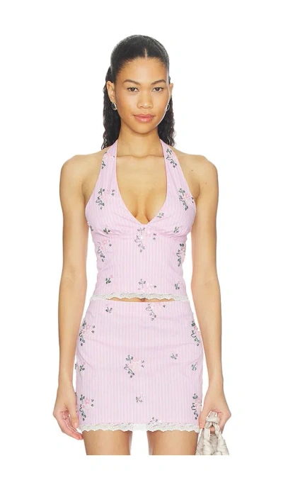Majorelle Anais Halter Top In Multi