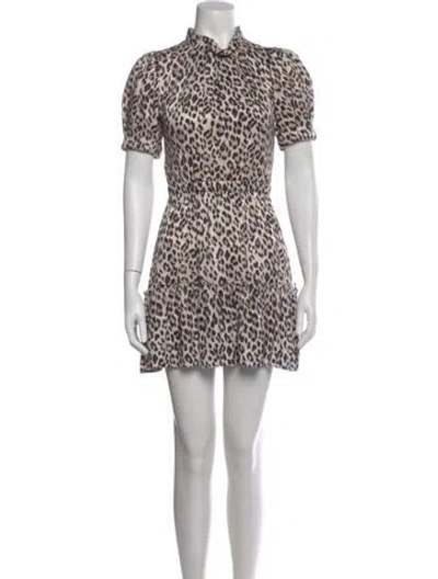Pre-owned Majorelle Animal Print Mini Dress In Multi