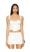 Majorelle Aria Bustier Top In 象牙白
