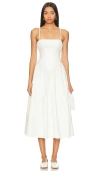 Majorelle Austin Midi Dress In 柔和白