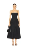 Majorelle Austin Midi Dress In Black