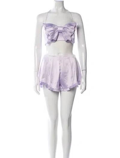 Pre-owned Majorelle Bow Accents Pant Set In Multi