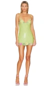 Majorelle Cal Embellished Mini Dress In Green