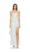 Majorelle Carmella Gown In Baby Blue Toile
