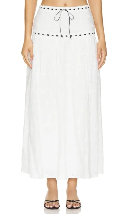 Majorelle Carmen Maxi Skirt In 白色