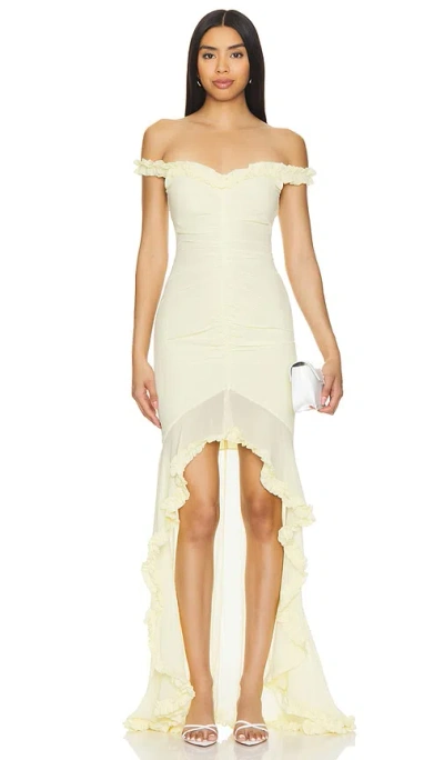Majorelle Chandra Gown In Butter Yellow
