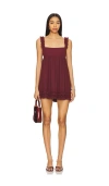 Majorelle Chandra Mini Dress In Oxblood