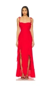 Majorelle Charrisse Gown In Cherry Red