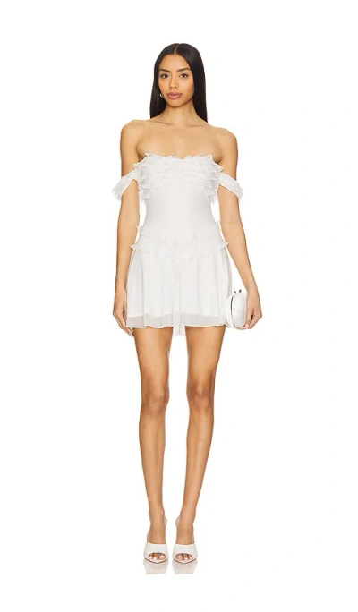 Majorelle Charrisse Mini Dress In 白色