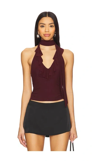 Majorelle Clara Top In Burgundy