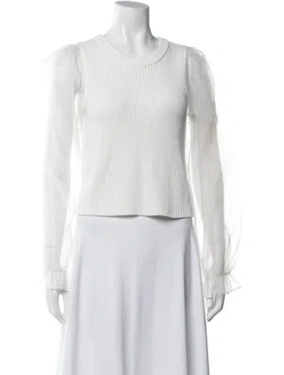 Pre-owned Majorelle Crew Neck Sweater In White