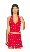 Majorelle Deanna Halter Top In Red