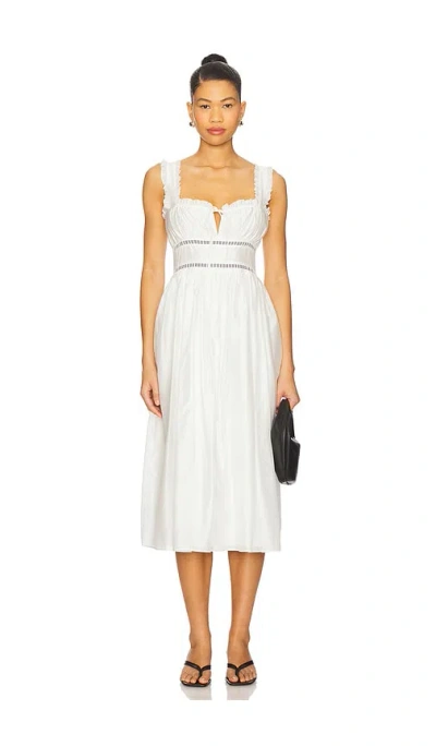 Majorelle Dora Midi Dress In White