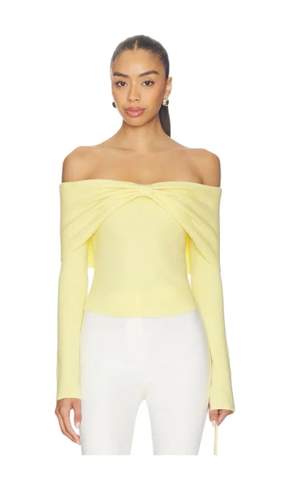 Majorelle Emma Off The Shoulder Sweater In Yellow