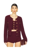 Majorelle Evaline Cardigan In 深红色