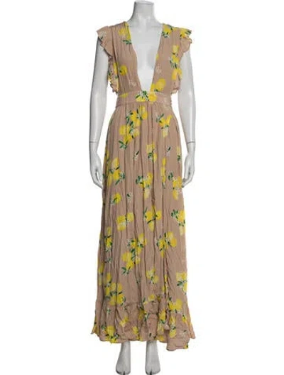 Pre-owned Majorelle Floral Print Long Dress In Multicolor