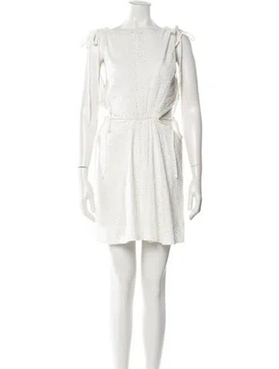 Pre-owned Majorelle Floral Print Mini Dress In Neutral