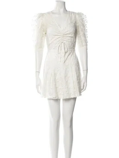 Pre-owned Majorelle Floral Print Mini Dress In Neutrals