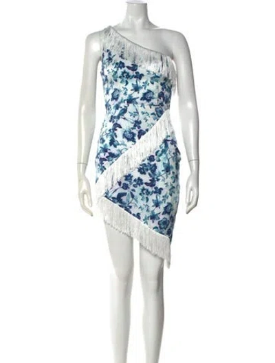 Pre-owned Majorelle Floral Print Mini Dress In White