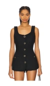 Majorelle Gabrielle Tweed Top In Black