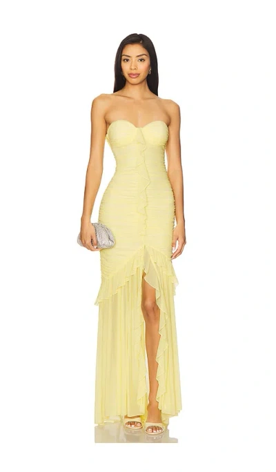 Majorelle Giules Gown In Yellow