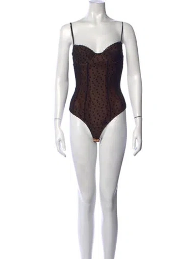 Pre-owned Majorelle Graphic Print V-neck Jumpsuit In Black