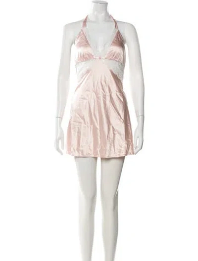 Pre-owned Majorelle Halterneck Mini Dress In Pink