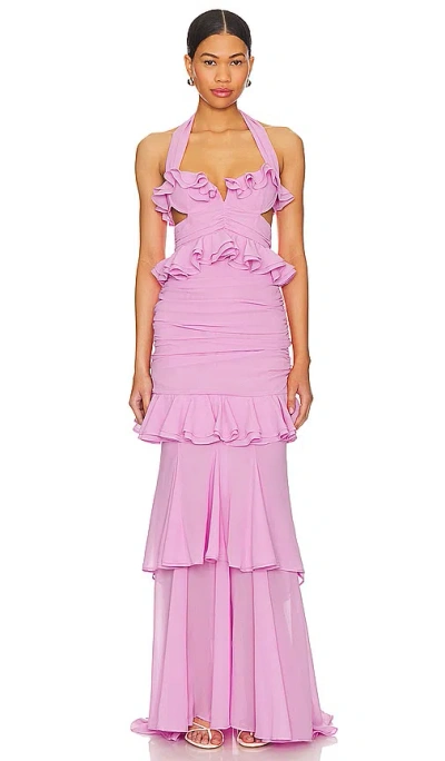 Majorelle Jerry Gown In Lilac Pink