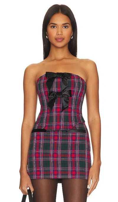 Majorelle Joi Bustier Top In Fuchsia