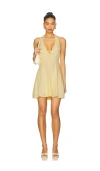 Majorelle Kaylor Mini Dress In 婴儿黄