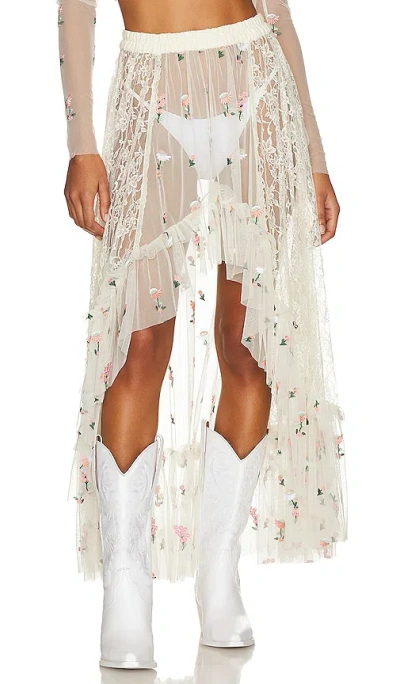 Majorelle Keilah Midi Skirt In Ivory