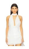 Majorelle Kelly Halter Top In White