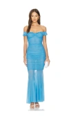 Majorelle Khalyla Gown In 블루