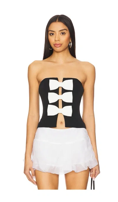 Majorelle Kora Bustier Top In 黑色、白色