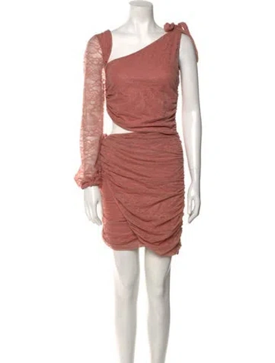 Pre-owned Majorelle Lace Mini Dress In Pink