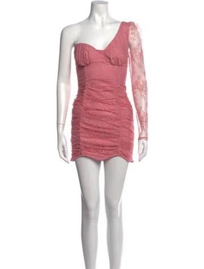 Pre-owned Majorelle Lace Pattern Mini Dress W/ Tags In Pink