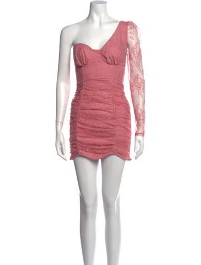 Pre-owned Majorelle Lace Pattern Mini Dress W/ Tags In Pink