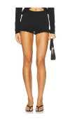 Majorelle Layilah Ruffle Knit Short In Black