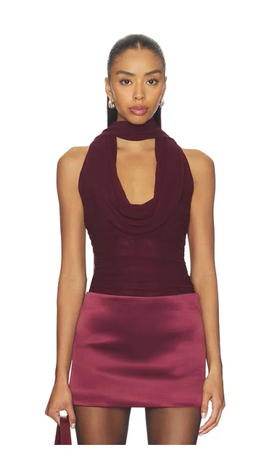 Majorelle Leslie Top In Burgundy