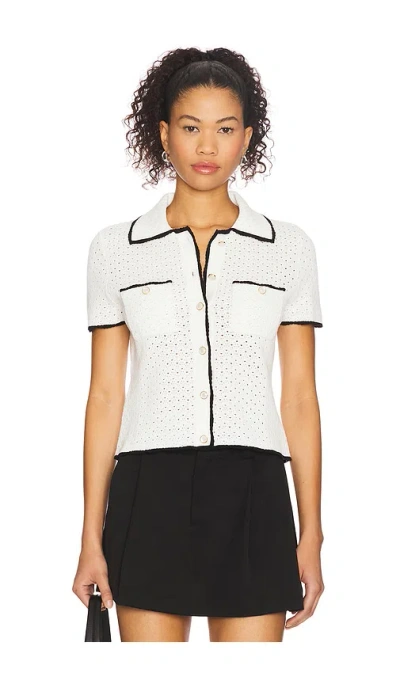 Majorelle Lin Pointelle Top