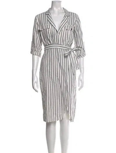 Pre-owned Majorelle Linen Knee-length Dress In Multi