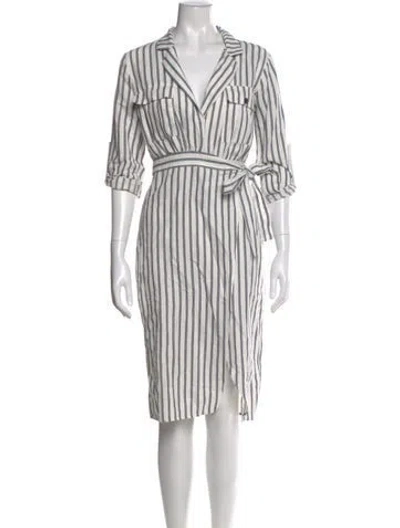Pre-owned Majorelle Linen Knee-length Dress In Multi