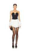 Majorelle Liv Mini Dress In Black,white