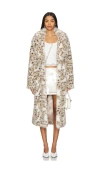 Majorelle X Emma Rose Lola Faux Fur Coat In 스노우 레오파드