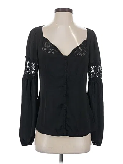 Pre-owned Majorelle Long Sleeve Blouse In Black
