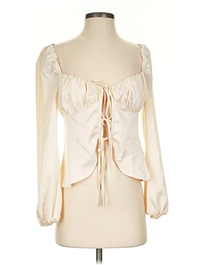 Pre-owned Majorelle Long Sleeve Blouse In Ivory