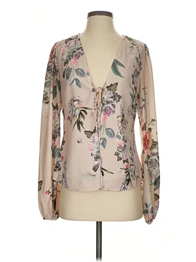 Pre-owned Majorelle Long Sleeve Blouse In Tan