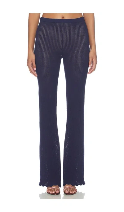 Majorelle Lucassia Textured Knit Pant In 네이비