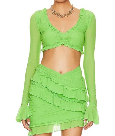 Majorelle Macey Crop Top In Apple Green