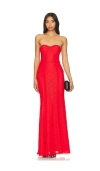 Majorelle Mari Elena Gown In Æ¨±æ¡ƒçº¢